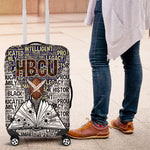HBCU Black History Legacy Luggage Cover Word Cloud African Shield Knowledge Book