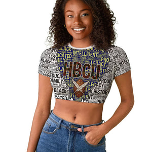 HBCU Black History Legacy Raglan Cropped T shirt Word Cloud African Shield Knowledge Book