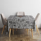 HBCU Black History Legacy Tablecloth Word Cloud African Shield Knowledge Book