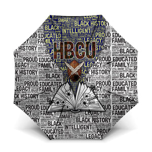 HBCU Black History Legacy Umbrella Word Cloud African Shield Knowledge Book