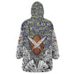 HBCU Black History Legacy Wearable Blanket Hoodie Word Cloud African Shield Knowledge Book