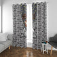 HBCU Black History Legacy Window Curtain Word Cloud African Shield Knowledge Book