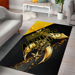 Nobles Shriners Pharaoh Area Rug Egyptian Pharaoh King Tut Art With Gold Scimitar Emblem