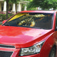 Nobles Shriners Pharaoh Auto Sun Shade Egyptian Pharaoh King Tut Art With Gold Scimitar Emblem