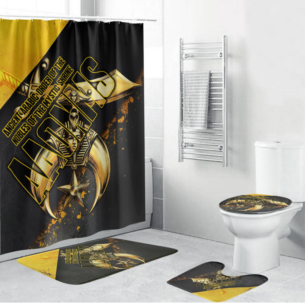 Nobles Shriners Pharaoh Bathroom Set Egyptian Pharaoh King Tut Art With Gold Scimitar Emblem