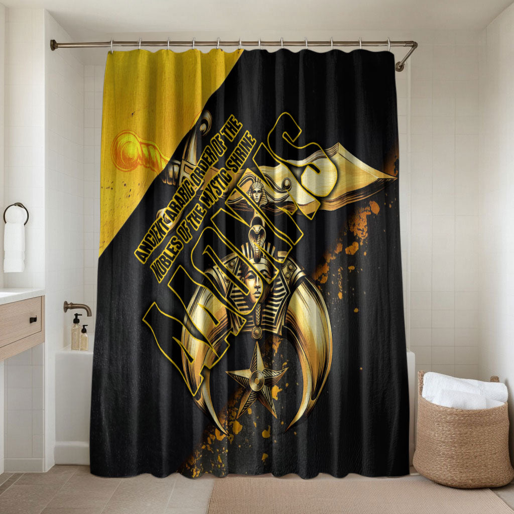 Nobles Shriners Pharaoh Bathroom Set Egyptian Pharaoh King Tut Art With Gold Scimitar Emblem