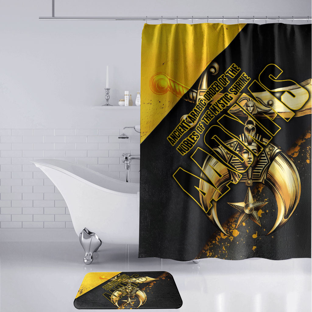Nobles Shriners Pharaoh Bathroom Set Egyptian Pharaoh King Tut Art With Gold Scimitar Emblem