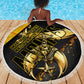Nobles Shriners Pharaoh Beach Blanket Egyptian Pharaoh King Tut Art With Gold Scimitar Emblem