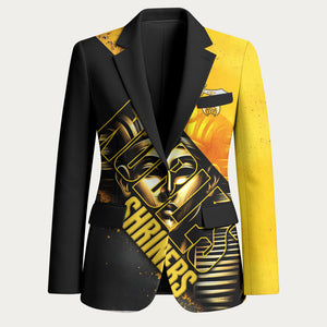 Nobles Shriners Pharaoh Blazer Egyptian Pharaoh King Tut Art With Gold Scimitar Emblem