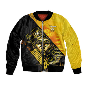 Nobles Shriners Pharaoh Bomber Jacket Egyptian Pharaoh King Tut Art With Gold Scimitar Emblem
