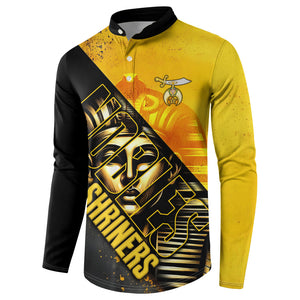Nobles Shriners Pharaoh Button Sweatshirt Egyptian Pharaoh King Tut Art With Gold Scimitar Emblem
