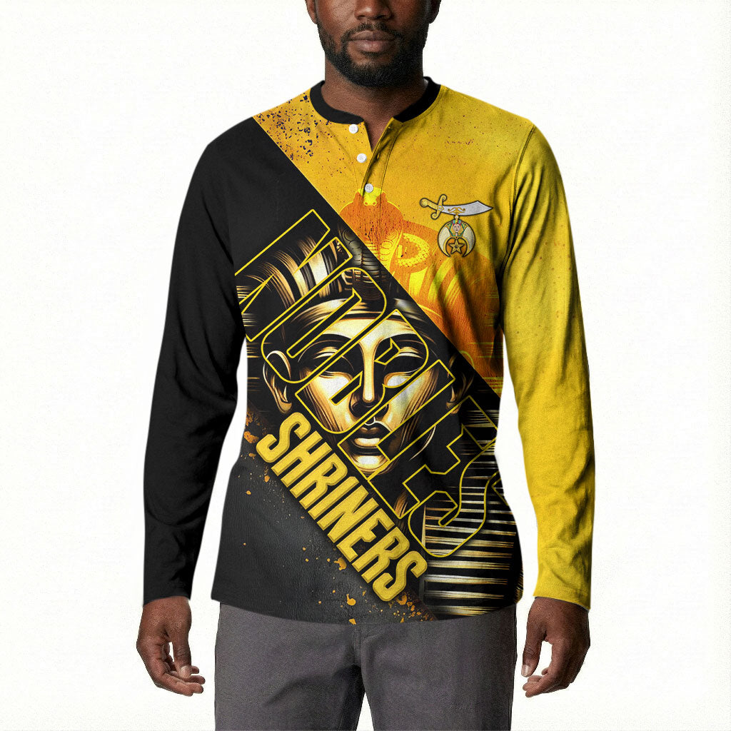 Nobles Shriners Pharaoh Button Sweatshirt Egyptian Pharaoh King Tut Art With Gold Scimitar Emblem