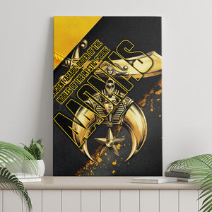 Nobles Shriners Pharaoh Canvas Wall Art Egyptian Pharaoh King Tut Art With Gold Scimitar Emblem