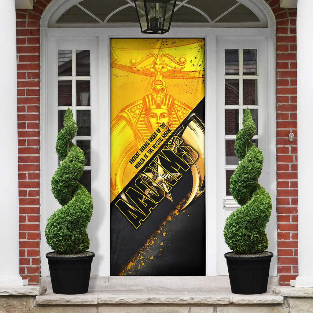 Nobles Shriners Pharaoh Door Cover Egyptian Pharaoh King Tut Art With Gold Scimitar Emblem