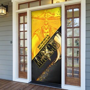 Nobles Shriners Pharaoh Door Cover Egyptian Pharaoh King Tut Art With Gold Scimitar Emblem