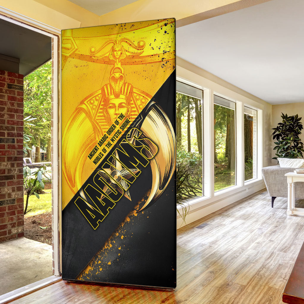 Nobles Shriners Pharaoh Door Cover Egyptian Pharaoh King Tut Art With Gold Scimitar Emblem