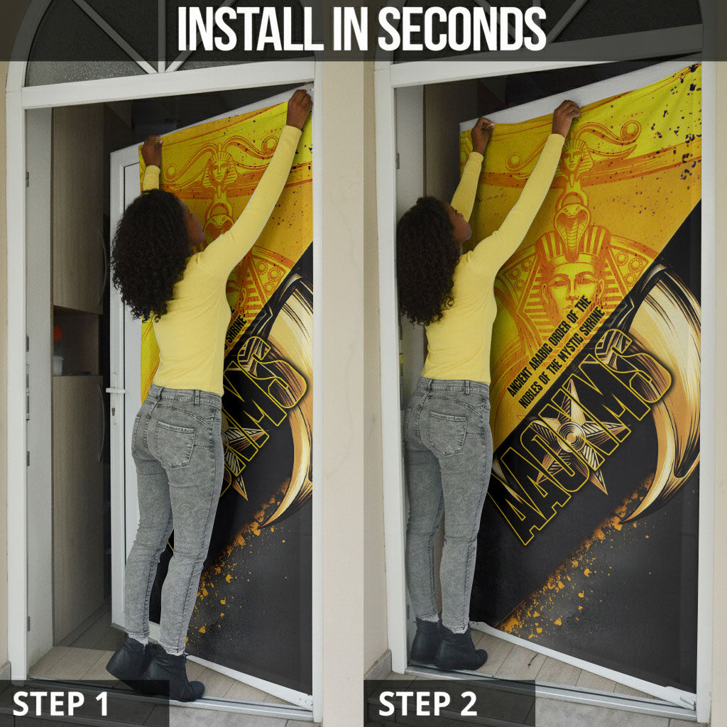 Nobles Shriners Pharaoh Door Cover Egyptian Pharaoh King Tut Art With Gold Scimitar Emblem