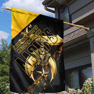 Nobles Shriners Pharaoh Garden Flag Egyptian Pharaoh King Tut Art With Gold Scimitar Emblem