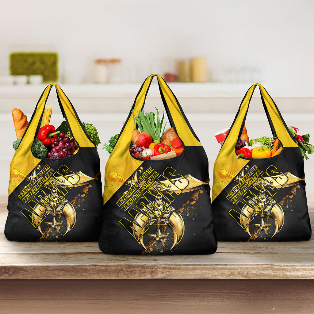 Nobles Shriners Pharaoh Grocery Bag Egyptian Pharaoh King Tut Art With Gold Scimitar Emblem