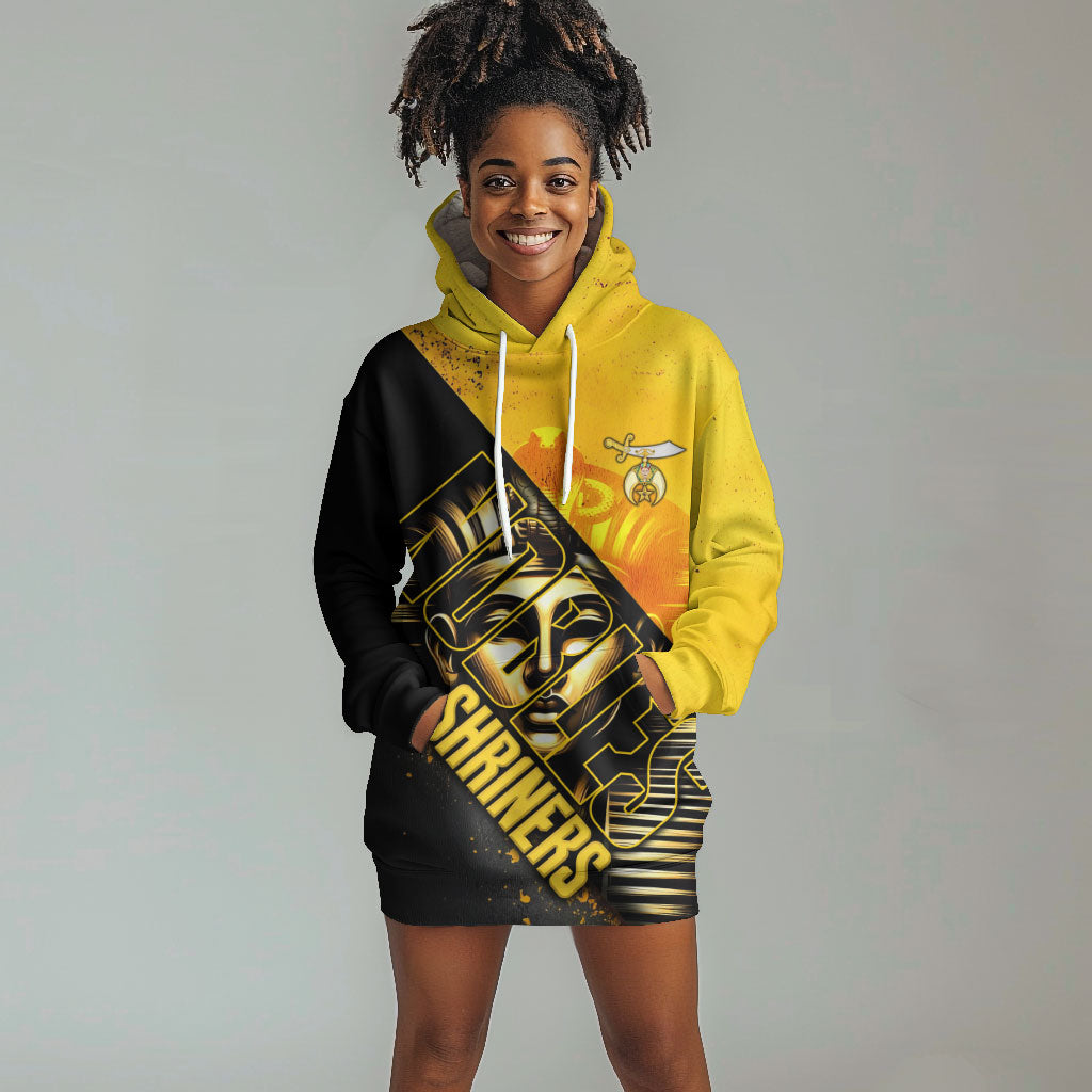 Nobles Shriners Pharaoh Hoodie Dress Egyptian Pharaoh King Tut Art With Gold Scimitar Emblem
