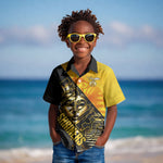 Nobles Shriners Pharaoh Kid Hawaiian Shirt Egyptian Pharaoh King Tut Art With Gold Scimitar Emblem
