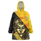 Nobles Shriners Pharaoh Kid Wearable Blanket Hoodie Egyptian Pharaoh King Tut Art With Gold Scimitar Emblem