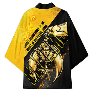 Nobles Shriners Pharaoh Kimono Egyptian Pharaoh King Tut Art With Gold Scimitar Emblem