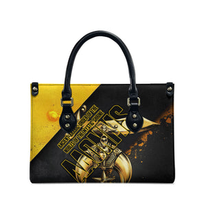 Nobles Shriners Pharaoh Leather Bag Egyptian Pharaoh King Tut Art With Gold Scimitar Emblem