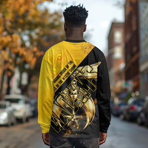 Nobles Shriners Pharaoh Long Sleeve Shirt Egyptian Pharaoh King Tut Art With Gold Scimitar Emblem