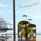 Nobles Shriners Pharaoh Luggage Cover Egyptian Pharaoh King Tut Art With Gold Scimitar Emblem