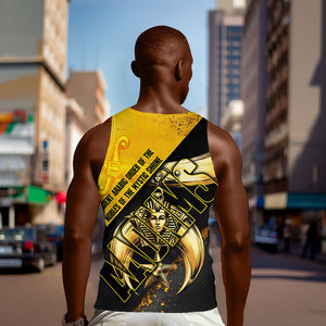 Nobles Shriners Pharaoh Men Tank Top Egyptian Pharaoh King Tut Art With Gold Scimitar Emblem