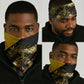 Nobles Shriners Pharaoh Neck Gaiter Egyptian Pharaoh King Tut Art With Gold Scimitar Emblem