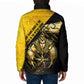 Nobles Shriners Pharaoh Padded Jacket Egyptian Pharaoh King Tut Art With Gold Scimitar Emblem