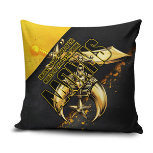 Nobles Shriners Pharaoh Pillow Cover Egyptian Pharaoh King Tut Art With Gold Scimitar Emblem