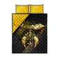 Nobles Shriners Pharaoh Quilt Bed Set Egyptian Pharaoh King Tut Art With Gold Scimitar Emblem