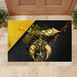 Nobles Shriners Pharaoh Rubber Doormat Egyptian Pharaoh King Tut Art With Gold Scimitar Emblem