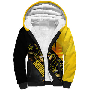Nobles Shriners Pharaoh Sherpa Hoodie Egyptian Pharaoh King Tut Art With Gold Scimitar Emblem