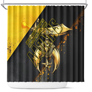 Nobles Shriners Pharaoh Shower Curtain Egyptian Pharaoh King Tut Art With Gold Scimitar Emblem