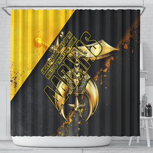 Nobles Shriners Pharaoh Shower Curtain Egyptian Pharaoh King Tut Art With Gold Scimitar Emblem