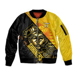 Nobles Shriners Pharaoh Sleeve Zip Bomber Jacket Egyptian Pharaoh King Tut Art With Gold Scimitar Emblem