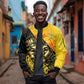 Nobles Shriners Pharaoh Sleeve Zip Bomber Jacket Egyptian Pharaoh King Tut Art With Gold Scimitar Emblem