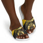 Nobles Shriners Pharaoh Slide Sandals Egyptian Pharaoh King Tut Art With Gold Scimitar Emblem