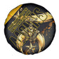 Nobles Shriners Pharaoh Spare Tire Cover Egyptian Pharaoh King Tut Art With Gold Scimitar Emblem