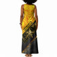 Nobles Shriners Pharaoh Tank Maxi Dress Egyptian Pharaoh King Tut Art With Gold Scimitar Emblem