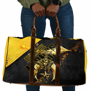 Nobles Shriners Pharaoh Travel Bag Egyptian Pharaoh King Tut Art With Gold Scimitar Emblem