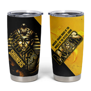 Nobles Shriners Pharaoh Tumbler Cup Egyptian Pharaoh King Tut Art With Gold Scimitar Emblem