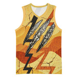 Pakhet Lion Head Basketball Jersey with Claw Marks in Fiery Ancient Egyptian Motif
