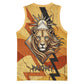 Pakhet Lion Head Basketball Jersey with Claw Marks in Fiery Ancient Egyptian Motif