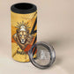 Pakhet Lion Head 4 in 1 Can Cooler Tumbler with Claw Marks in Fiery Ancient Egyptian Motif