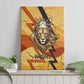 Pakhet Lion Head Canvas Wall Art with Claw Marks in Fiery Ancient Egyptian Motif